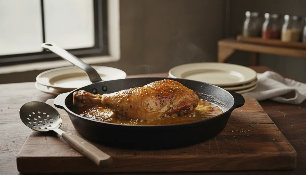 Recette de cuisse de dinde à la sauteuse, tendre et savoureuse