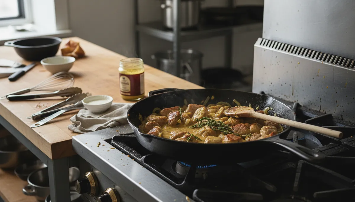 Recette de sauté de porc à la sauteuse, tendre et sauce onctueuse