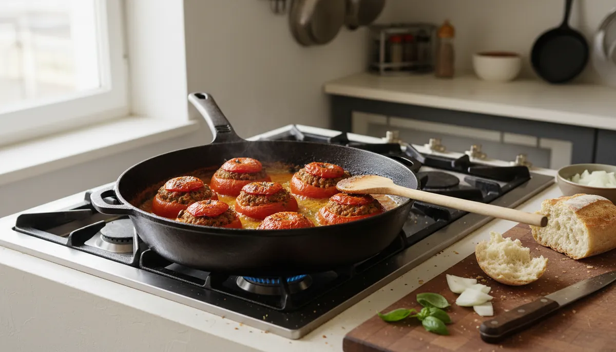 Recette de tomates farcies à la sauteuse
