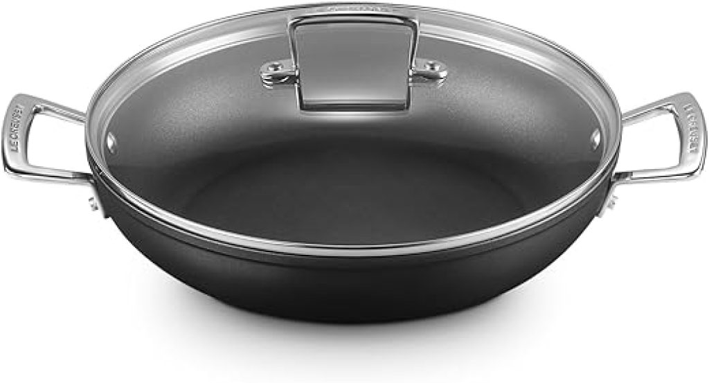 Le Creuset Sauteuse Provençale Anti-Adhérente en Aluminium Forgé avec Couvercle, 28 cm, Anthracite/Argenté,51107280010502