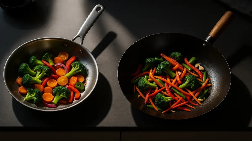 différence sauteuse wok